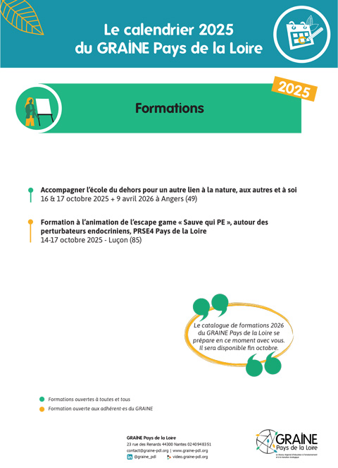 Calendrier du GRAINE 2025 en téléchargement